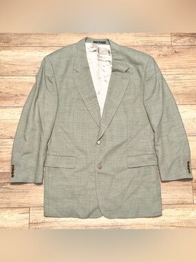 Hugo Boss Bigsby & Kruthers Wool Dark Tan USA Made Vintage 90s Blazer Mens 48R